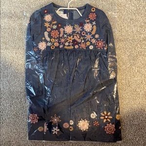 NWT mud pie denim floral dress